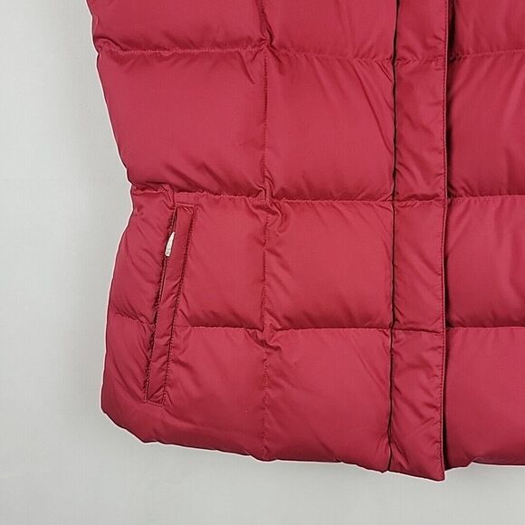 Eddie Bauer Goose Down Puffer Vest Womens Large Red EB700 Quilted Fitted - Picture 5 of 13